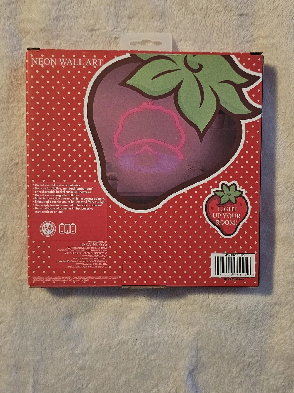 Strawberry Shortcake Neon Wall Art